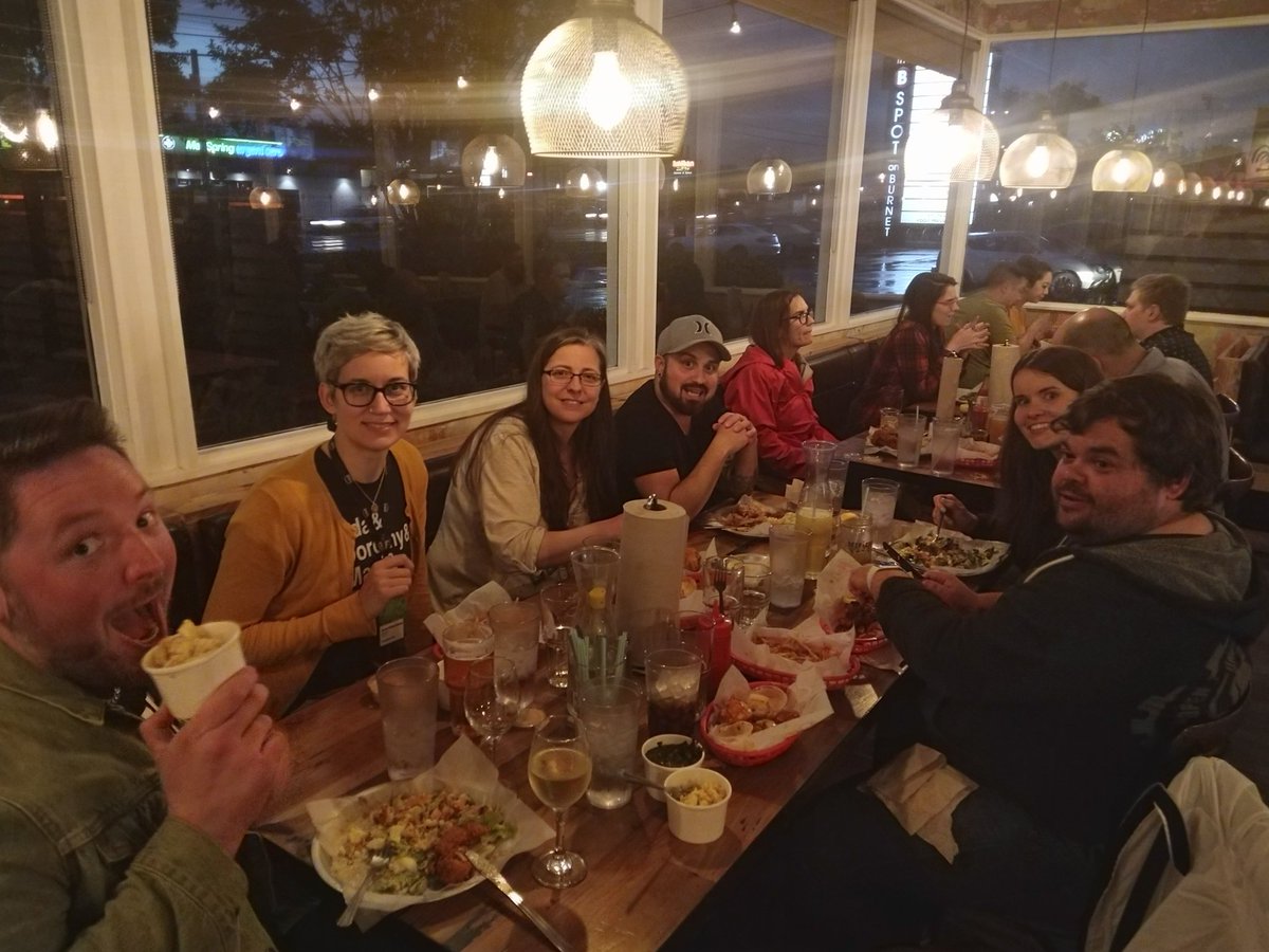 Various speakers from LonghornPHP out to dinner
