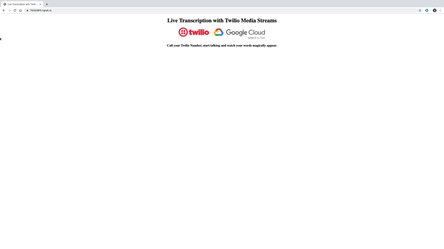 Transcription en direct d'un appel téléphonique dans le navigateur