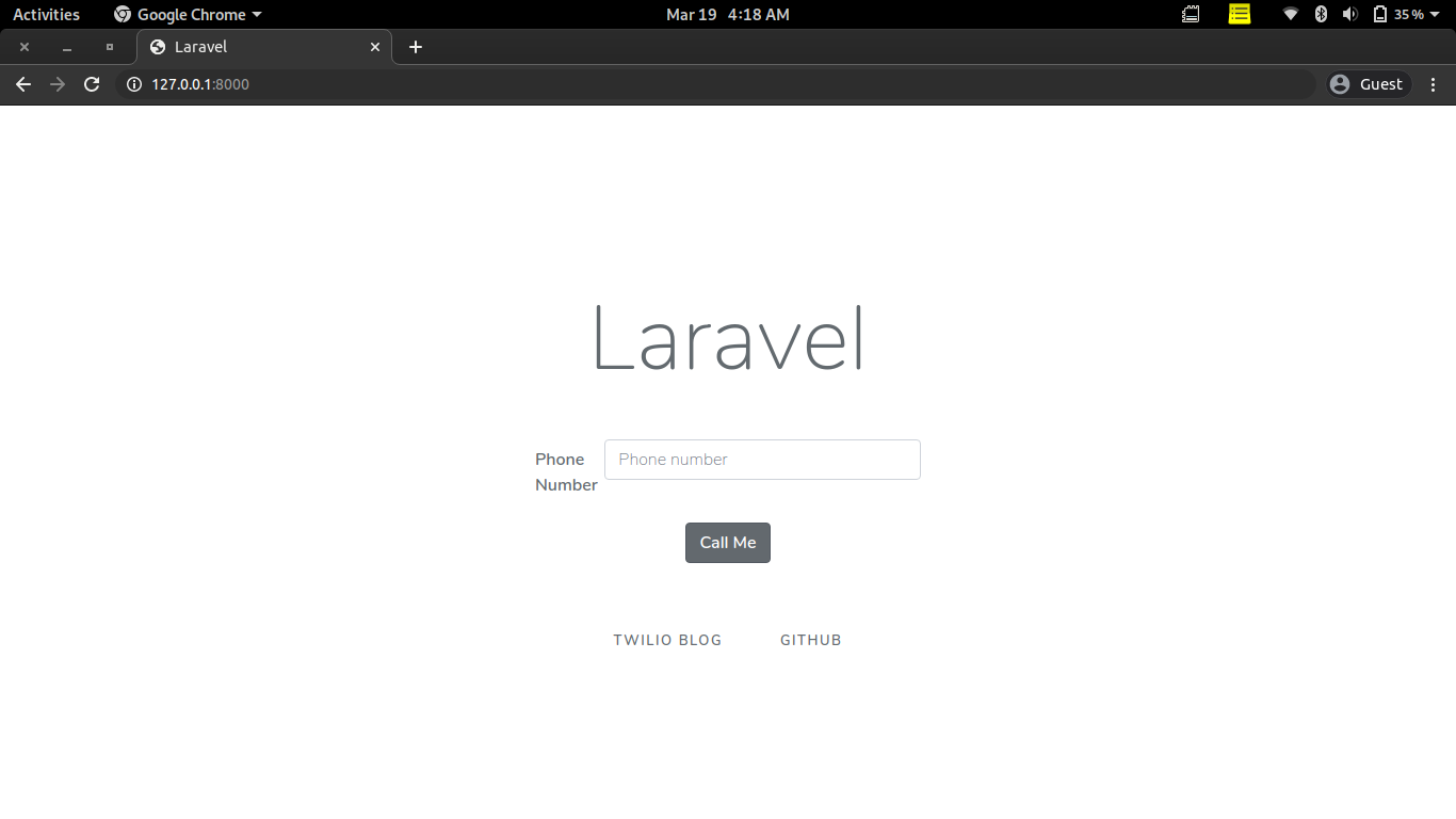 Laravel Click-to-call Application