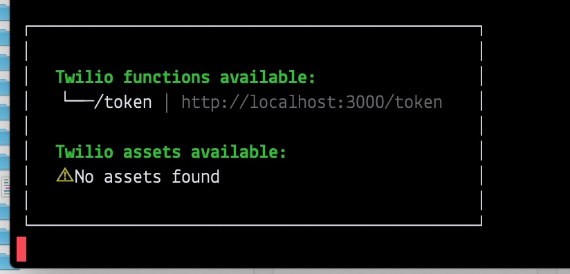 Screenshot of CLI showing token endpoint