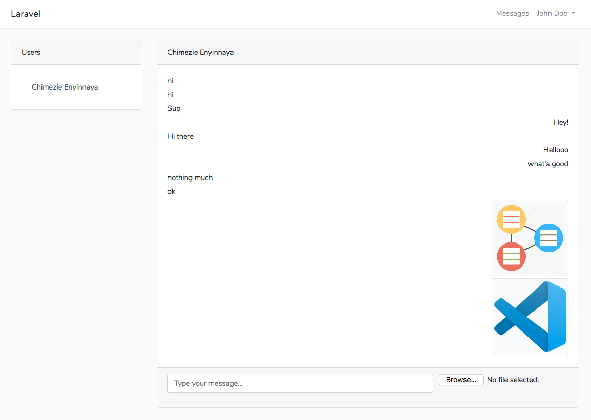 Laravel Chat Window