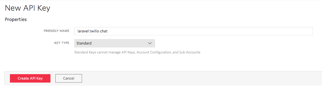 Twilio New API Key