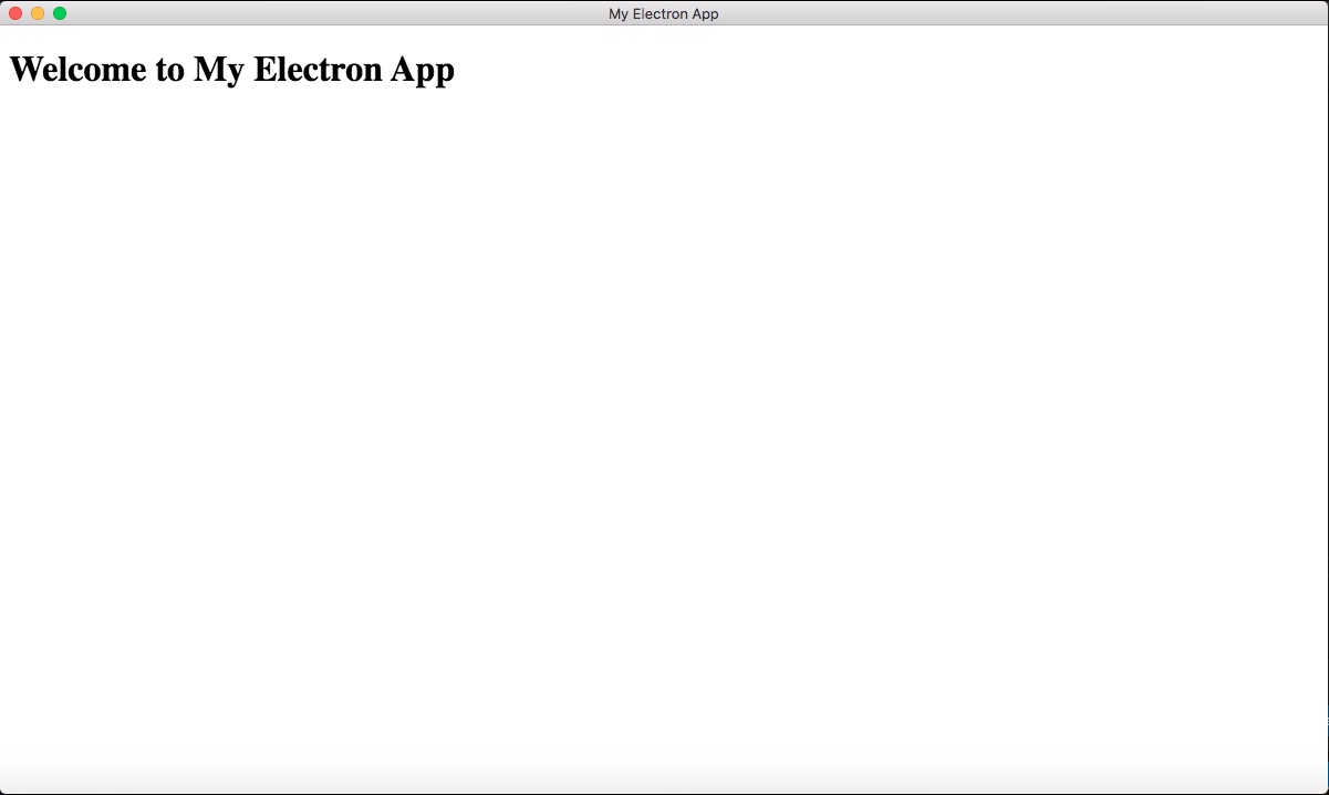 Electron app first load