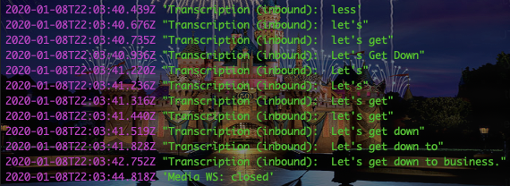 transcription in terminal