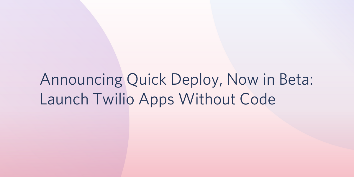 Quick Deploy launch banner