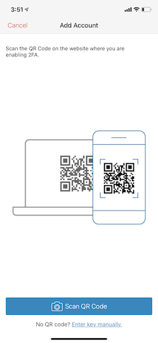 Digitalização QR Authy