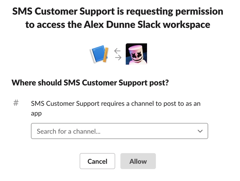 Autorisation d&#x27;accès de l&#x27;application Slack à un canal Slack