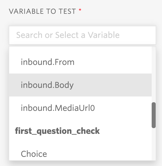 Select the inbound.Body option