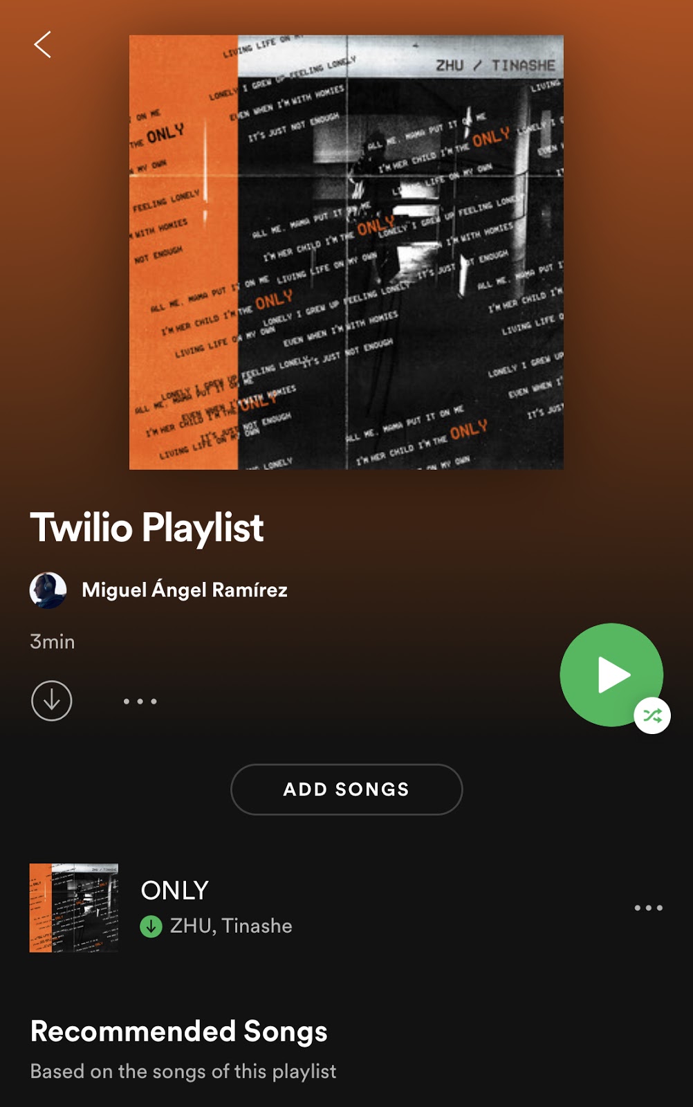 Spotify playlist