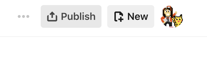 publish and new button