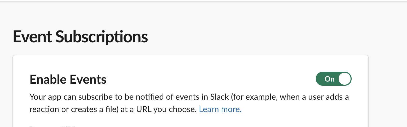 slack enable events