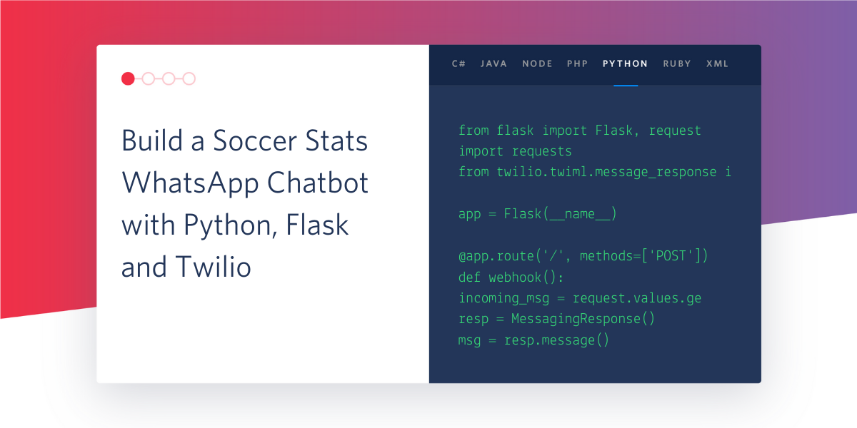 Build a Soccer Stats WhatsApp Chatbot with Python, Flask and Twilio