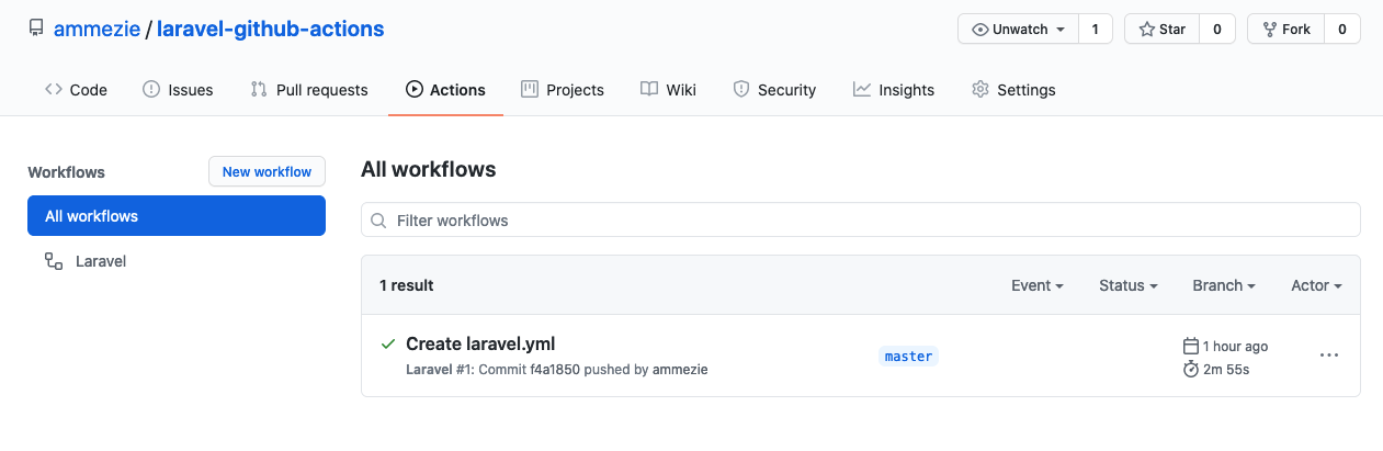 GitHub Actions workflow