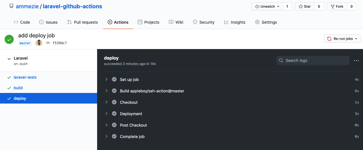 Github Actions deployment