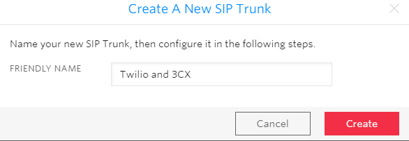 create a new sip trunk