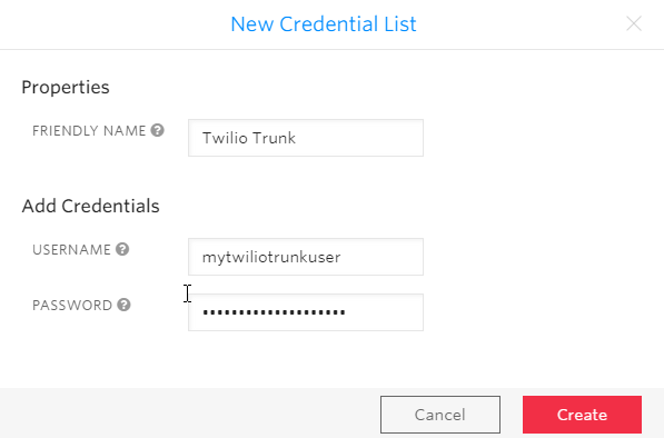 new credential list