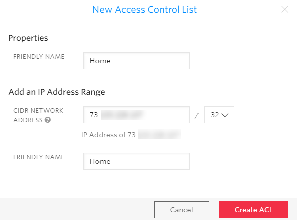 new access control list