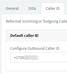 3cx configure called id