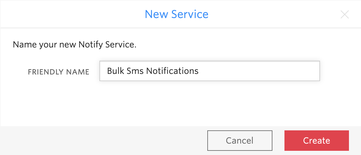 create a new notify service
