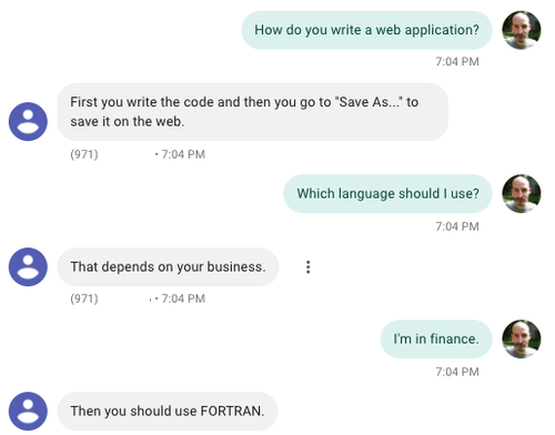 conversion avec le chatbot openai