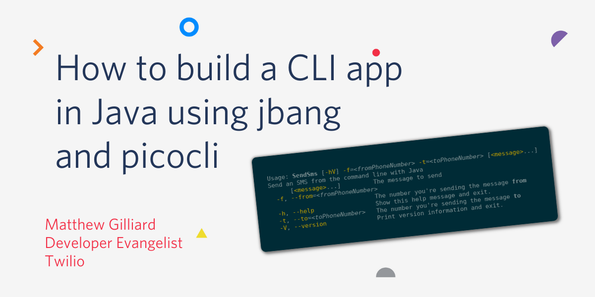 Title card: How to build a CLI app in Java using jbang and picocli