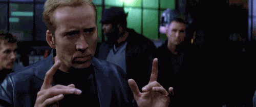 GIF de Nicholas Cage en 60 segundos diciendo 'Bueno, andando'.