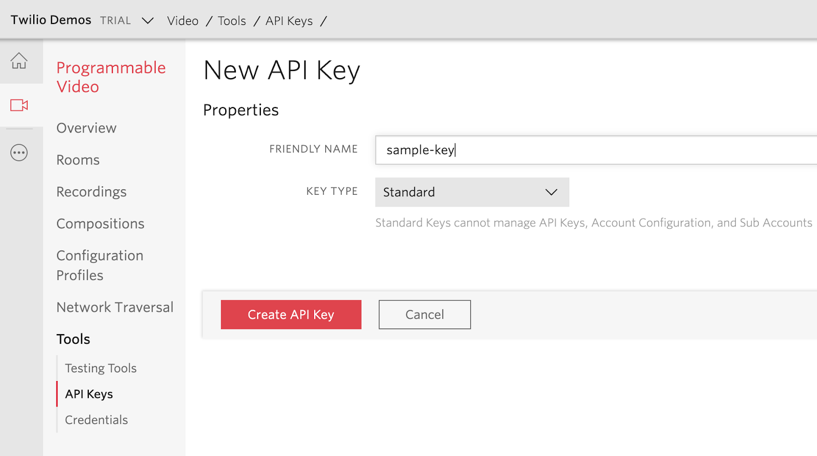 Create New API Key