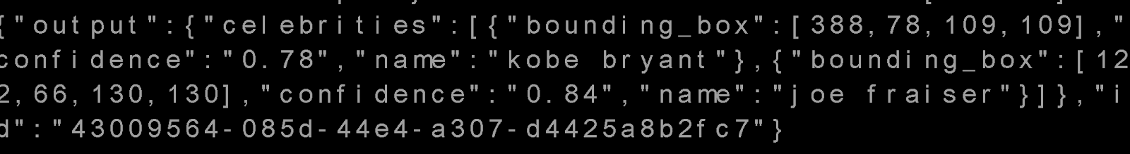 Kobe recognized output