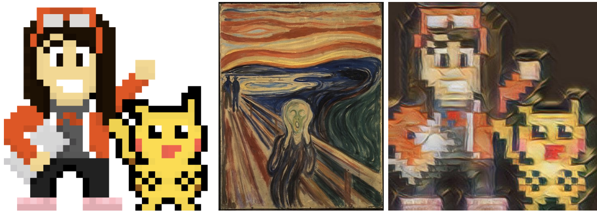 the Scream edited pikachu image