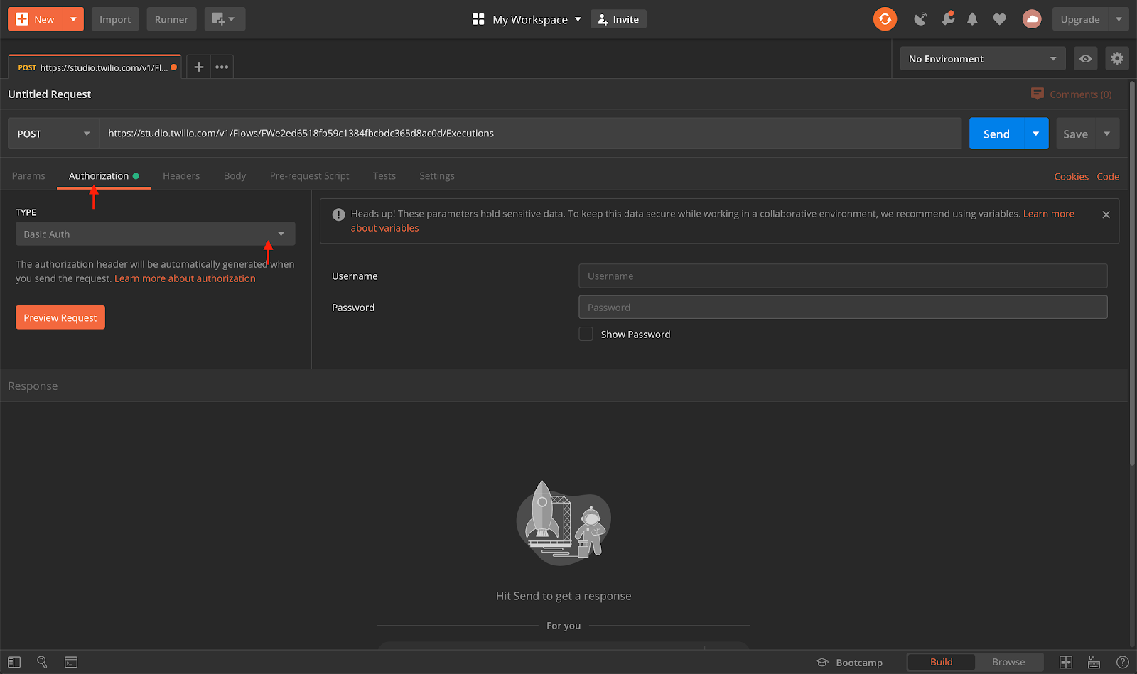 Setting Basic Auth in Postman