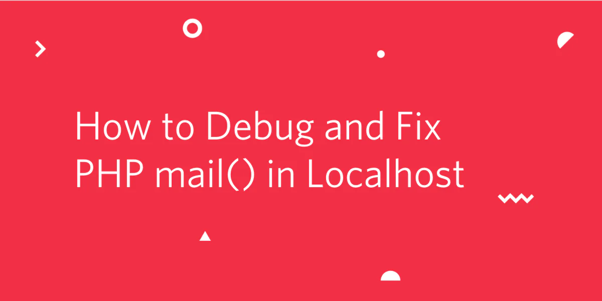 Red background with white text