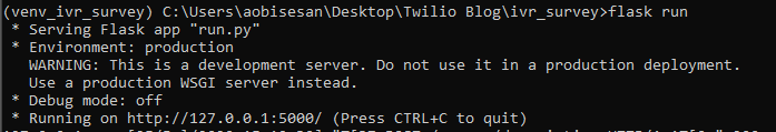 flask run command