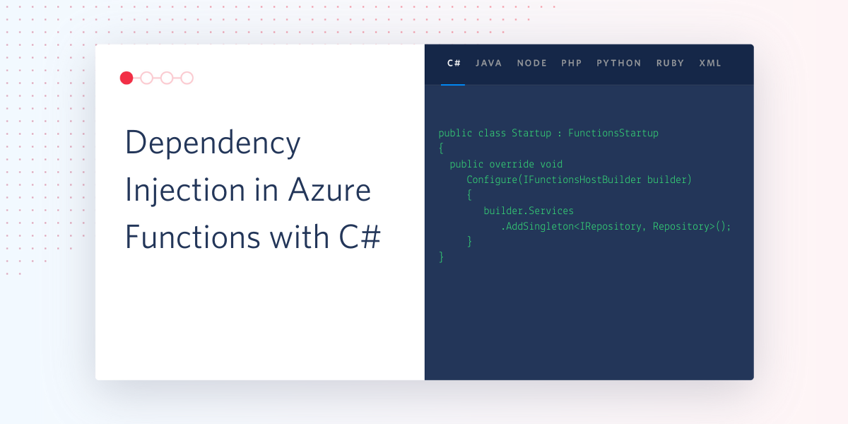 Title image: Dependency Injection in Azure Functions with C#