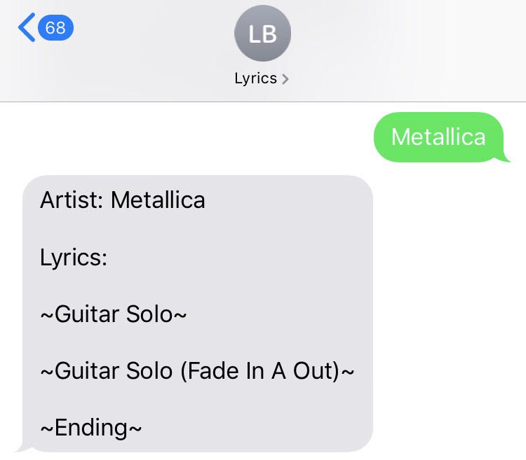 Computer-generated Metallica...lyrics?