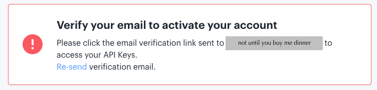Screenshot of directions to click link on verification email, from IEX site