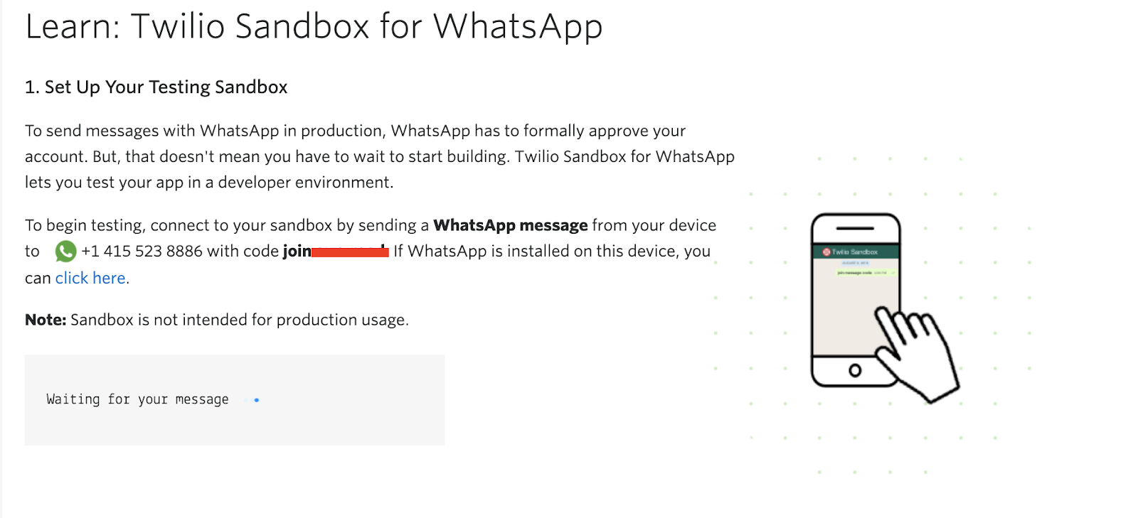 Twilio Sandbox for WhatsApp