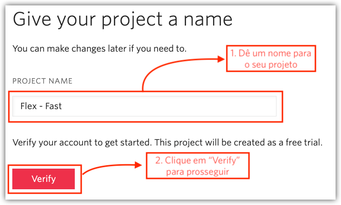 Criando e verificando um novo projeto do Flex