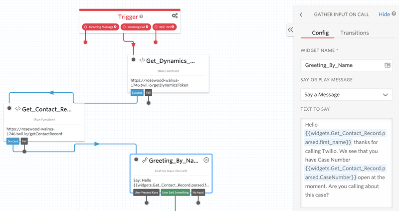 Como adicionar uma saudação em um widget de reunião no Twilio Studio