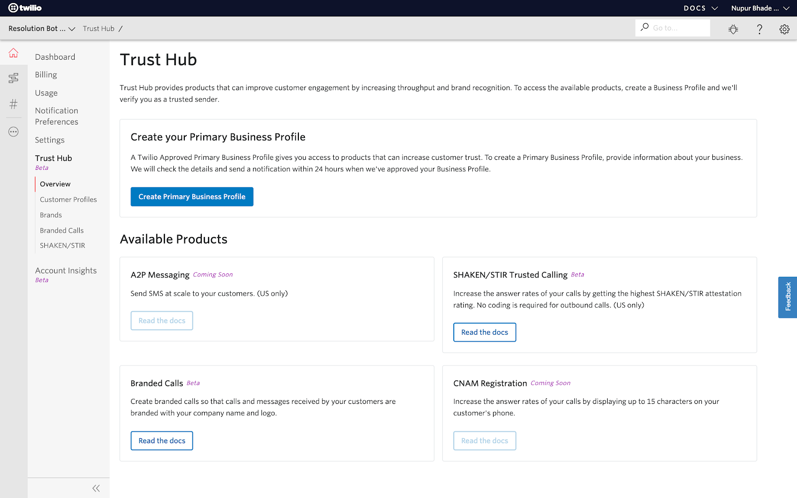 Trust Hub Console