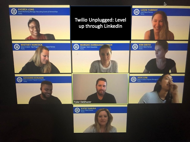Photo of zoom call with Talent Partners from Twilio 