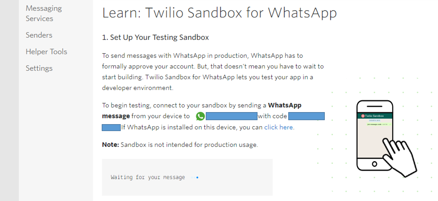 Twilio WhatsApp sandbox