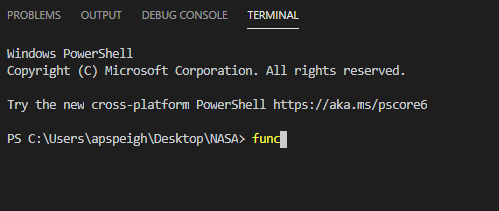verify azure core tools is installed