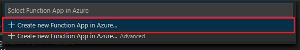 create new function in azure