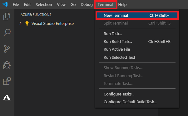 open new terminal