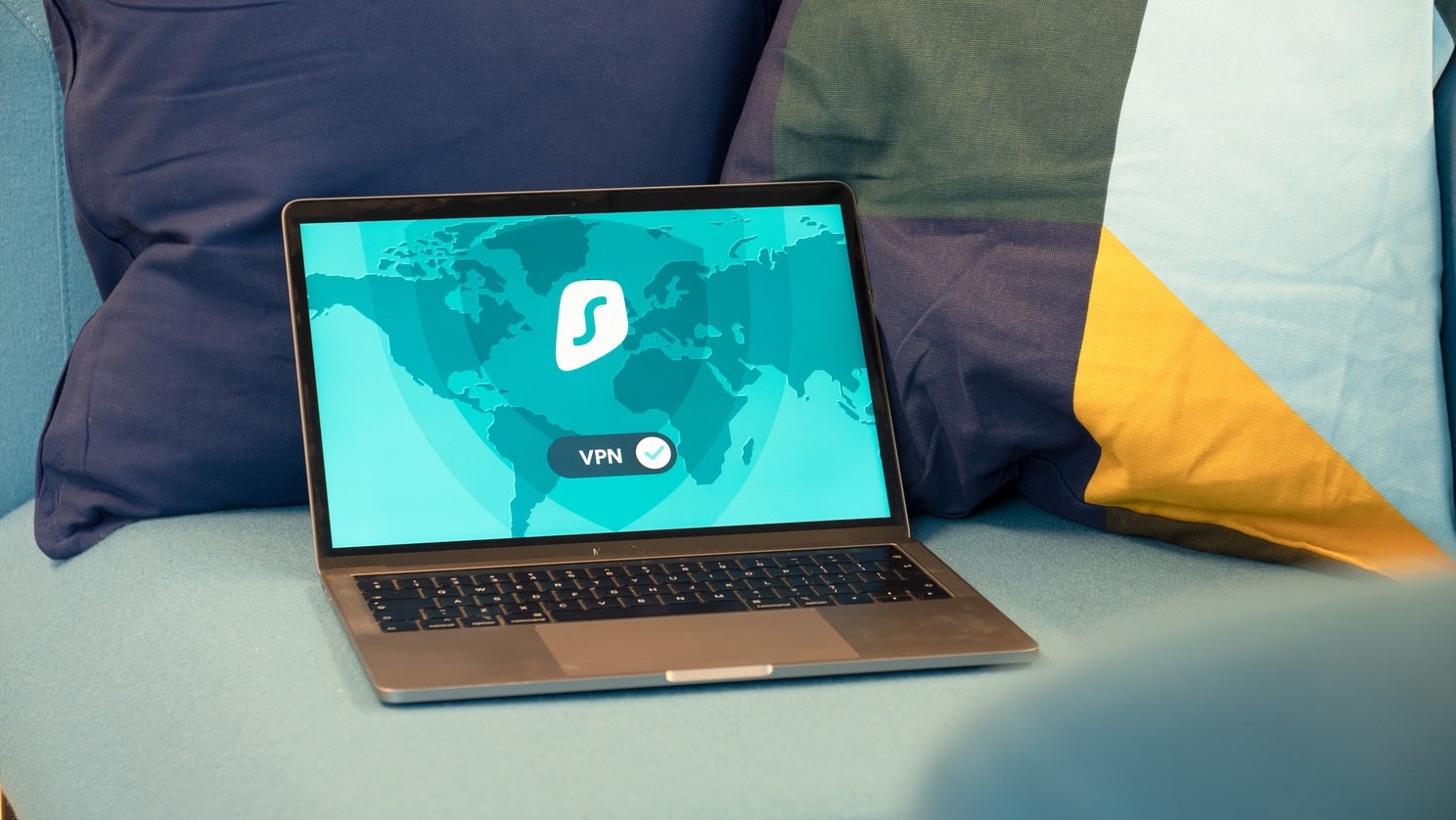 Picture of a VPN on a stylized laptop