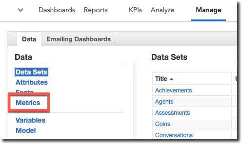 ytica view of metrics