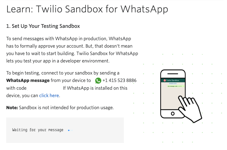 Twilio Sandbox for WhatsApp