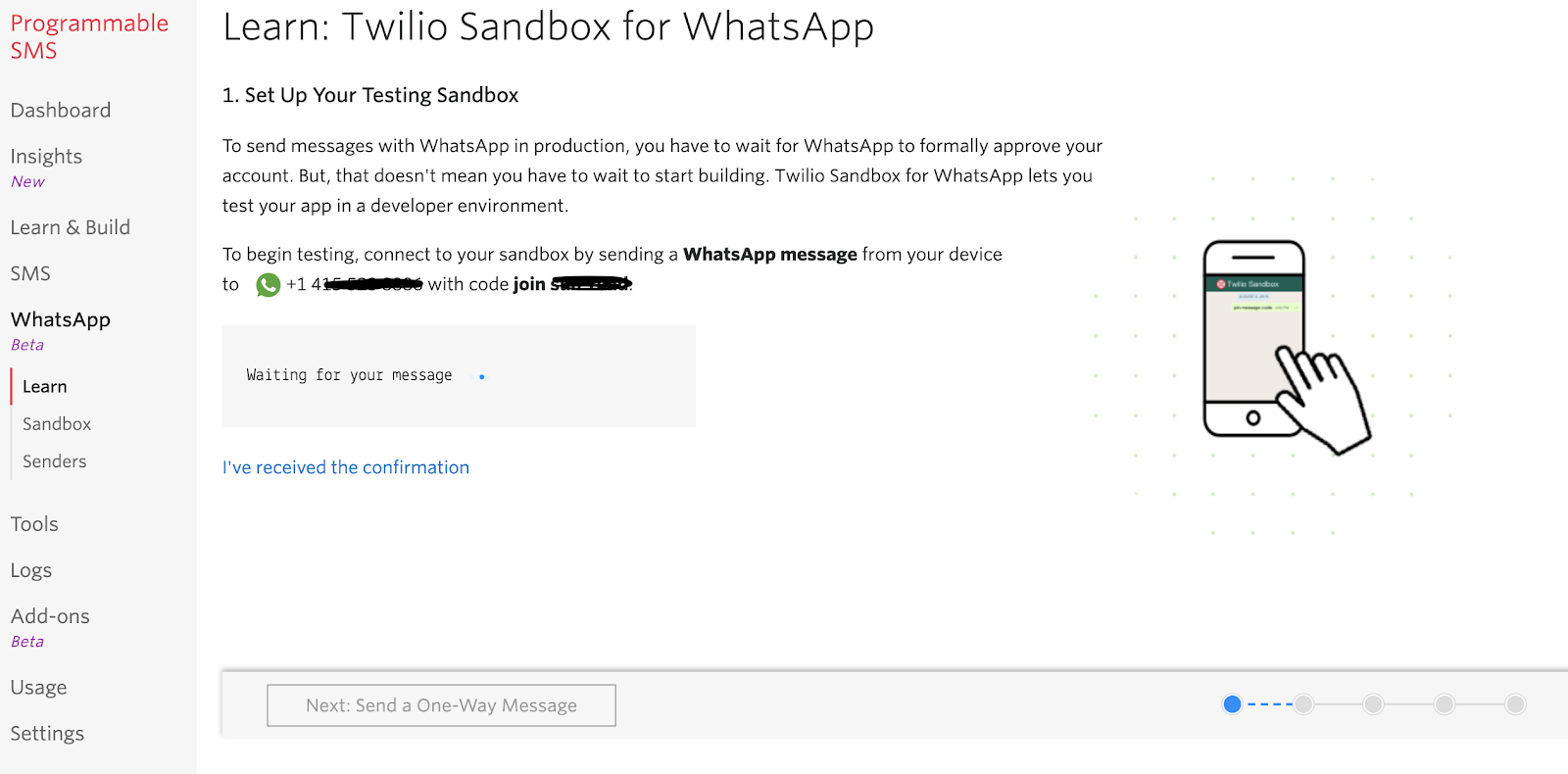 Twilio Sandbox for WhatsApp