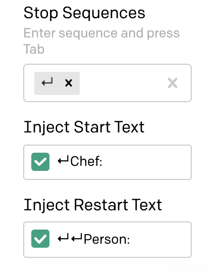 OpenAI GPT-3 Text Sequence field inputs