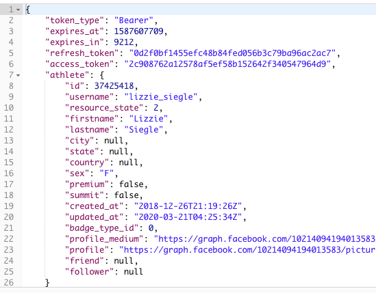 POST JSON to get access token with right permissions